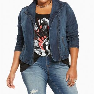 Torrid Denim Moto Jacket, EUC